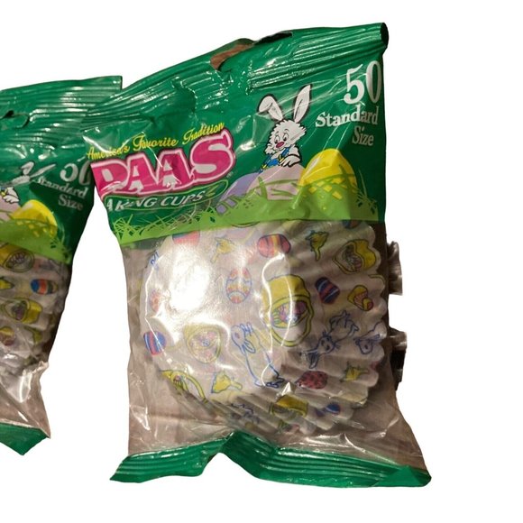 PAAS Easter Bunny Egg Spring Standard Baking Cupcake Muffin Wrappers Cups Lot - Picture 3 of 4